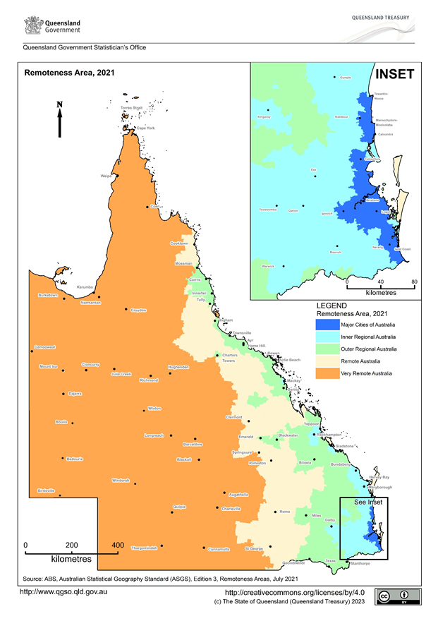 Map showing areas of student isolation